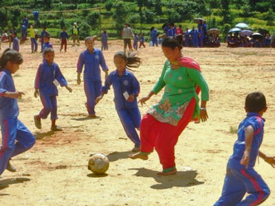 パトレ村でサッカー！